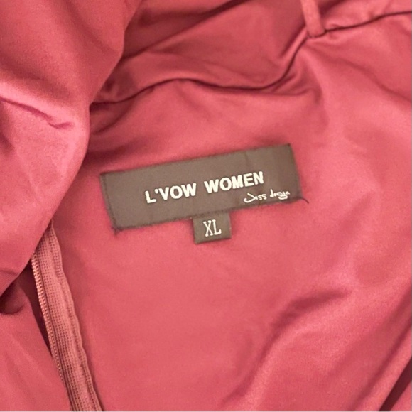 L’VOW Women Rushed Bodycon Spaghetti Strap Backless Maxi Pencil Dress- Burgundy - Picture 7 of 7